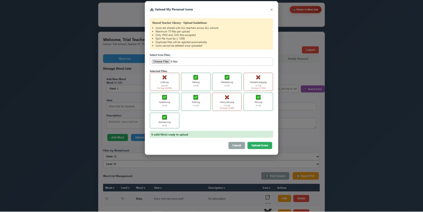 07 Uploaded of personal icons.JPG